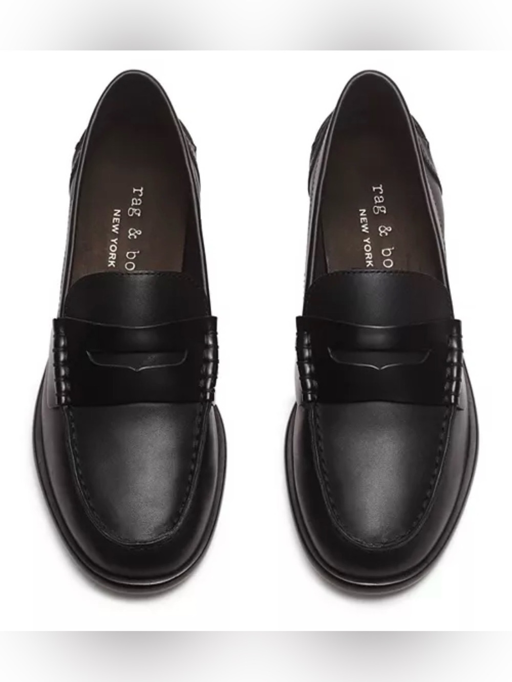 Rag & Bone CARTER PENNY LOAFER BLACK Slip On Loafer Shoe US 8 $328 RARE